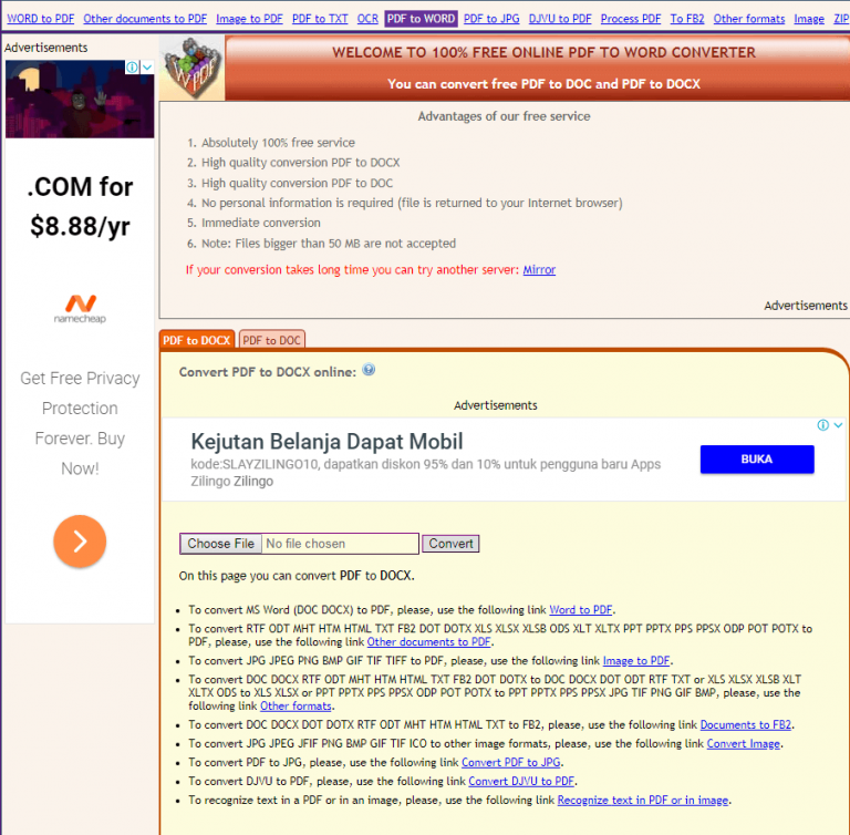 merubah file pdf ke word secara online