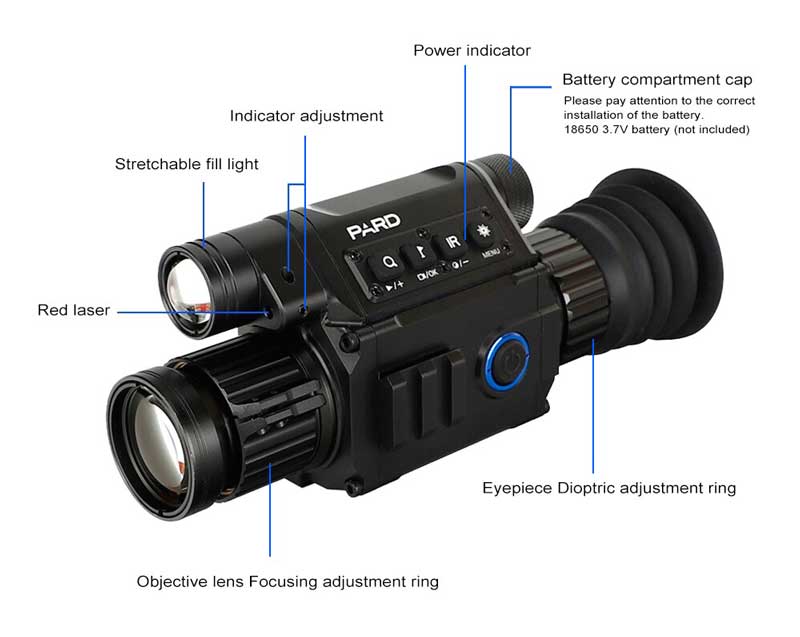 Teleskop malam hari (PARD Night Vision Scope NV008)