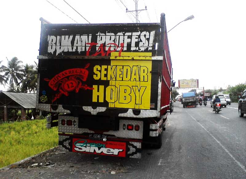 kata kata supir truk kerja hanya hobi